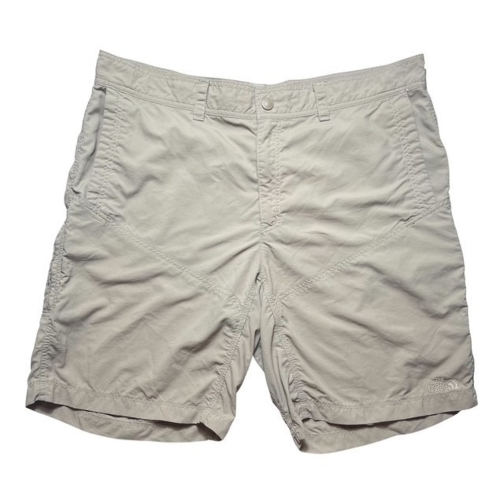 North Face Mens Sz 39 Utility Nylon Hiking Cargo Shorts Beige 9in Light - 1894